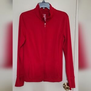 Danskin Now Red Semi-Fitted Jacket Size Small 4/6